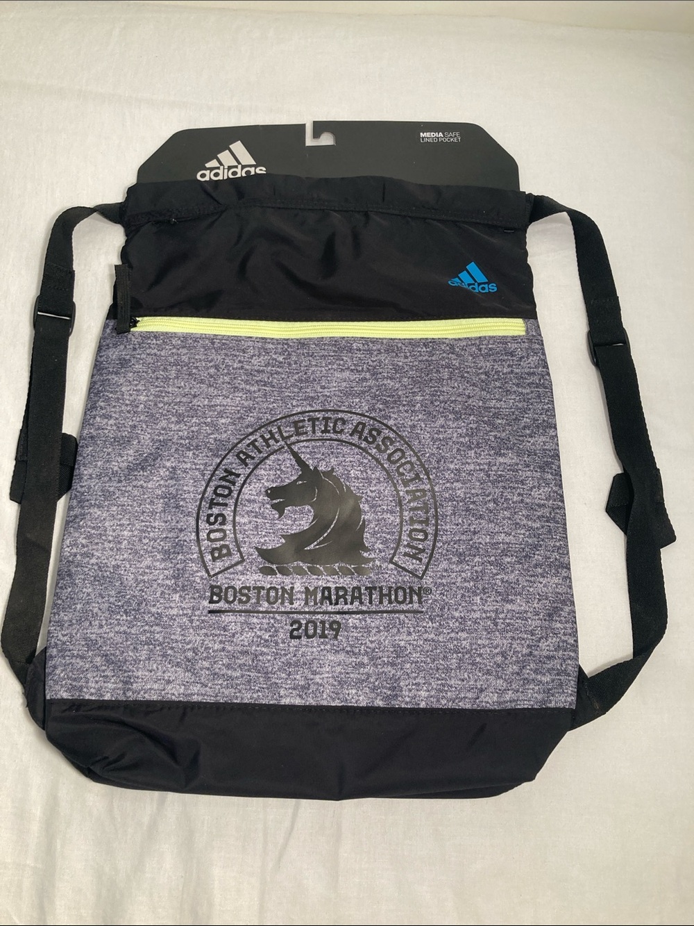 Adidas  Black grey Boston Marathon BAA Amplifier sackpack